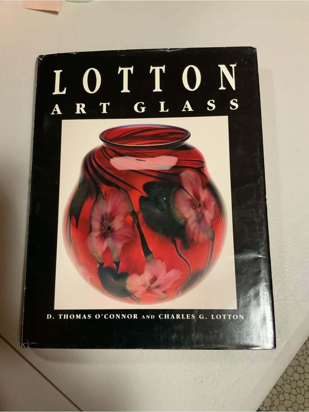 Lotton Art Glass Book — Red Floral Art Glass Cover (ML-004)